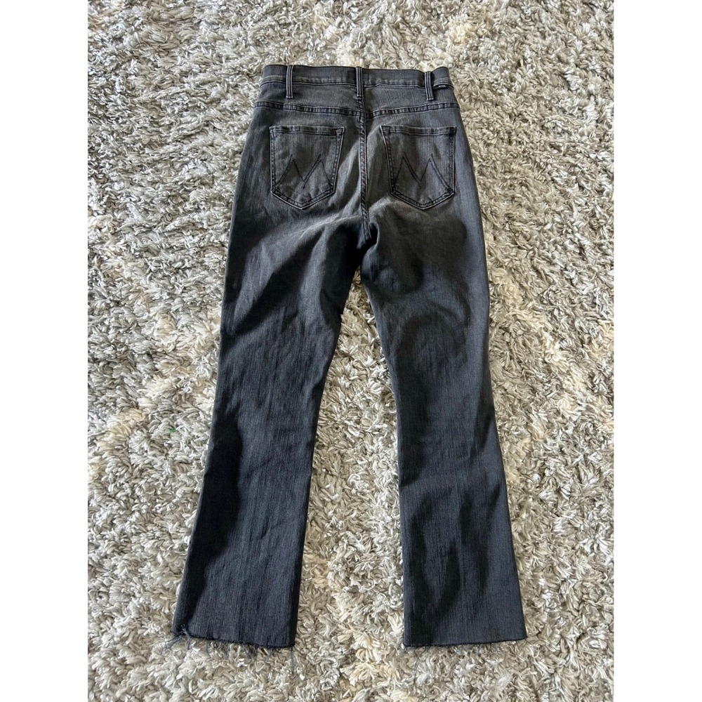 Mother Denim The Hustler Ankle Fray Jeans in Lighting Up Lanterns Black sz 27 - Picture 6 of 6